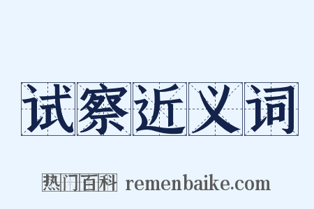 试察近义词是什么意思的图片